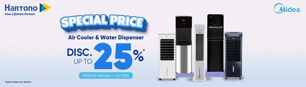 Midea Air Cooler & Dispenser Disc. up to 25%