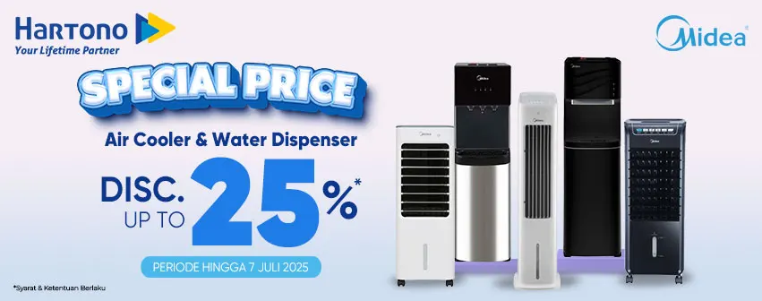 Midea Air Cooler & Dispenser Disc. up to 25%