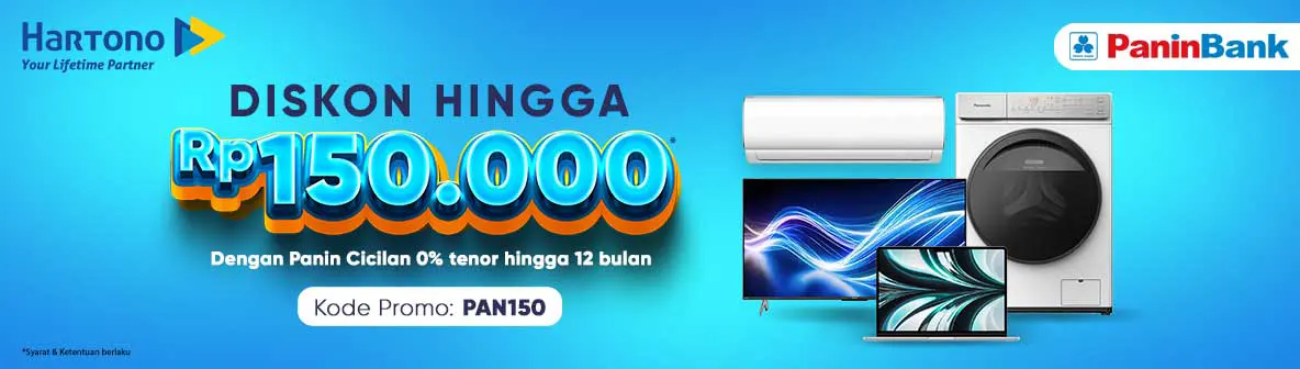 Belanja Elektronik Diskon pakai Kartu Kredit PaninBank Cicilan 0% tenor hingga 12 bulan.