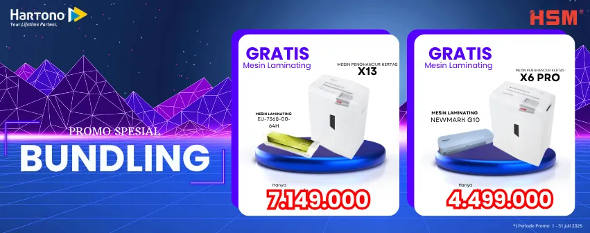 HSM Paper Shredder Gratis Mesin Laminating
