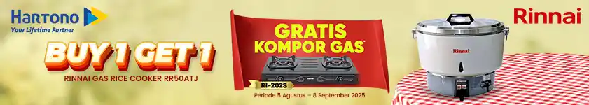 Rinnai Rice Cooker RR50ATJ Free Kompor Gas