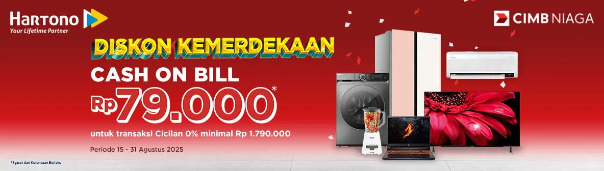 Belanja Elektronik Online dengan Kartu Kredit CIMB Niaga Cicilan 0% Promo Kemerdekaan Diskon Hingga 79rb