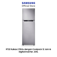 Samsung Kulkas 2 Pintu dengan Coolpack 12 Jam & Digital Inverter [234 L] - RT22FARBDSA