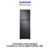 Samsung Kulkas 2 Pintu Coolpack 12 Jam & Digital Inverter [255 L] - RT25FARBDB1