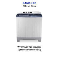 Samsung Mesin Cuci 2 Tabung 12 KG Dengan Air Turbo Spin - WT12J4200MB