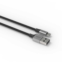LOOPS KABEL DATA / KABEL CHARGER NYLON CABLE MICRO USB 1.2M BLACK