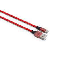LOOPS KABEL DATA / KABEL CHARGER NYLON CABLE MICRO USB 1.2M RED