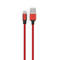 LOOPS KABEL DATA / KABEL CHARGER NYLON CABLE TYPE C 1.2M RED
