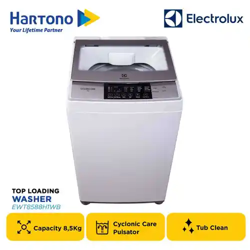 Electrolux Mesin Cuci 1 Tabung Top Load Washer 8.5Kg EWT8588H1WB