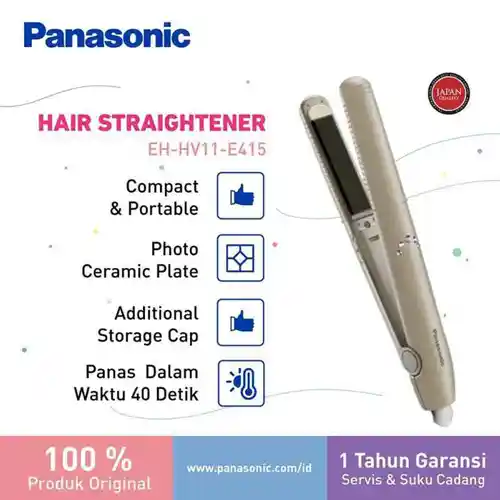 PANASONIC CATOKAN RAMBUT HAIR STRAIGHTENER EH-HV11-E415