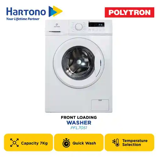 POLYTRON MESIN CUCI FRONT LOADING WASHER PFL7051