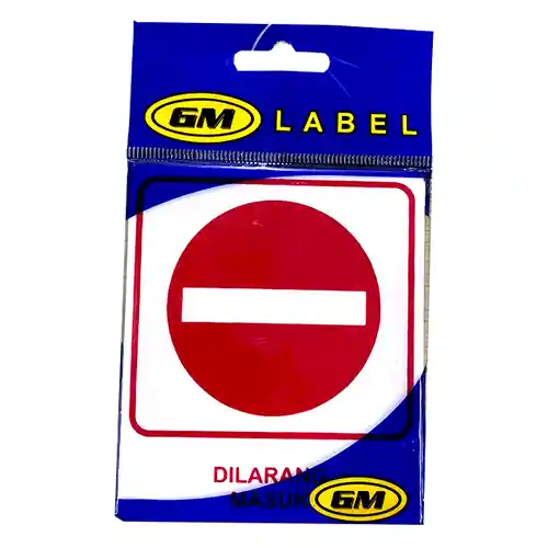 GM LABEL SMALL 107S DILARANG MASUK