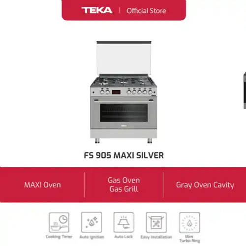 TEKA KOMPOR FREESTANDING RANGE FS905MAXI_SILVER