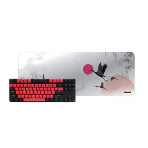 REXUS GAMING CABLE KEYBOARD + THEMATIC MOUSEPAD AYAKA SERIES KONOTORI KG5BR