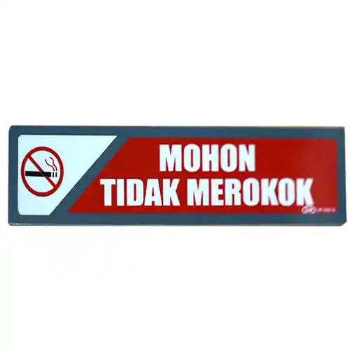 GM LABEL SMALL 242C MOHON TIDAK MEROKOK