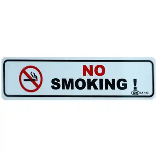 GM LABEL SMALL 143 NO SMOKING