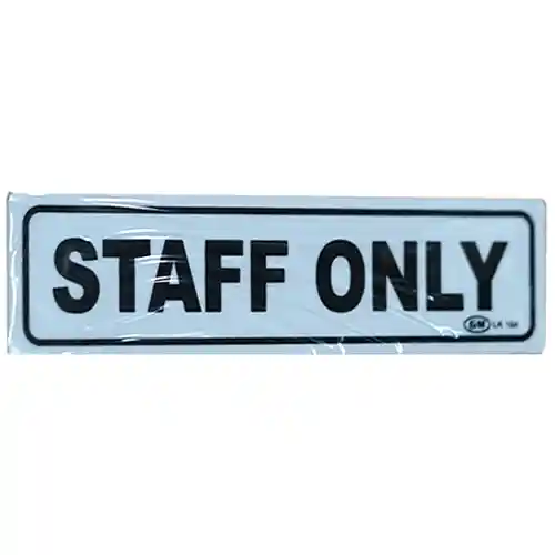 GM LABEL SMALL 164 STAFF ONLY