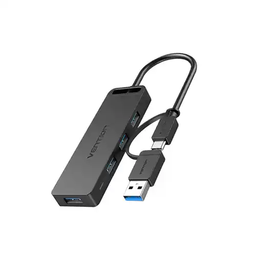 VENTION 4 PORT USB 3.0 HUB WITH USB-C TO USB ADAPTER CHTBB