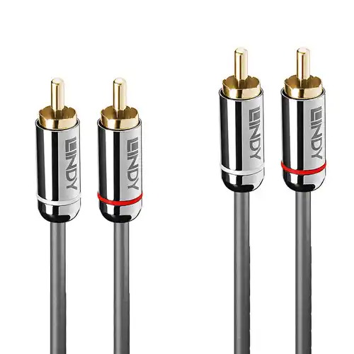 LINDY KABEL CONVERTER CHROMO AUDIO DUAL PHONO RCA CABLE 35345