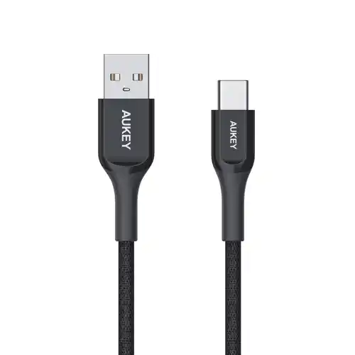 AUKEY KABEL CHARGER USB A TO C 1.2M BLACK AK_CB-AKC1_BK