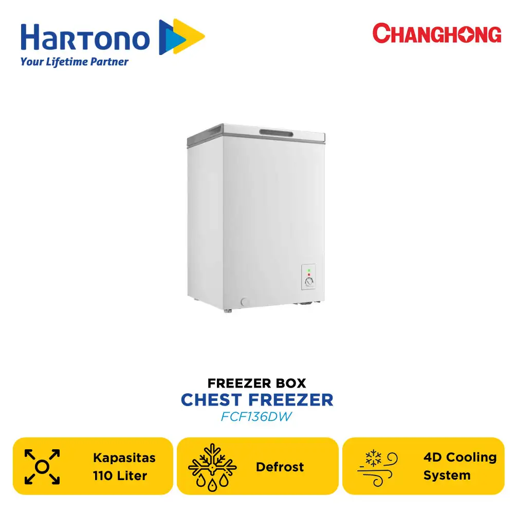 CHANGHONG FREEZER BOX CHEST FREEZER FCF136DW