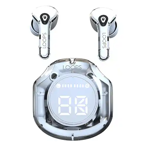 LOOPS PERSONAL TRUE WIRELESS EARPHONE TWS CRYSTAL X21 WHITE