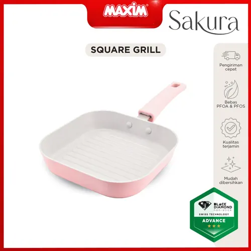 MAXIM PANCI PEMANGGANG GRILL PAN SAKURA 15CM NSKRSG15PTS