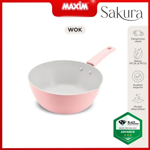 MAXIM WAJAN WOK SAKURA 17CM NSKRWK17PTS