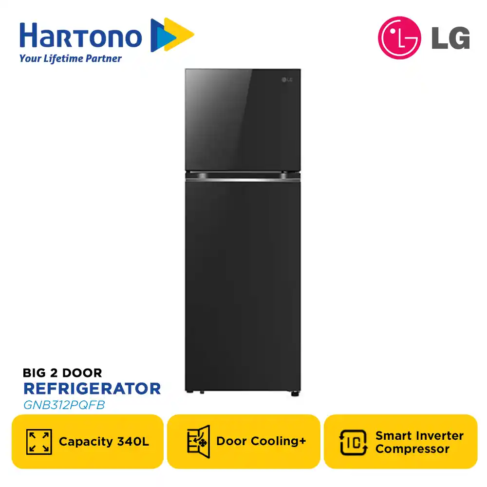 LG KULKAS 2 PINTU BESAR BIG 2 DOOR REFRIGERATOR GNB312PQFB