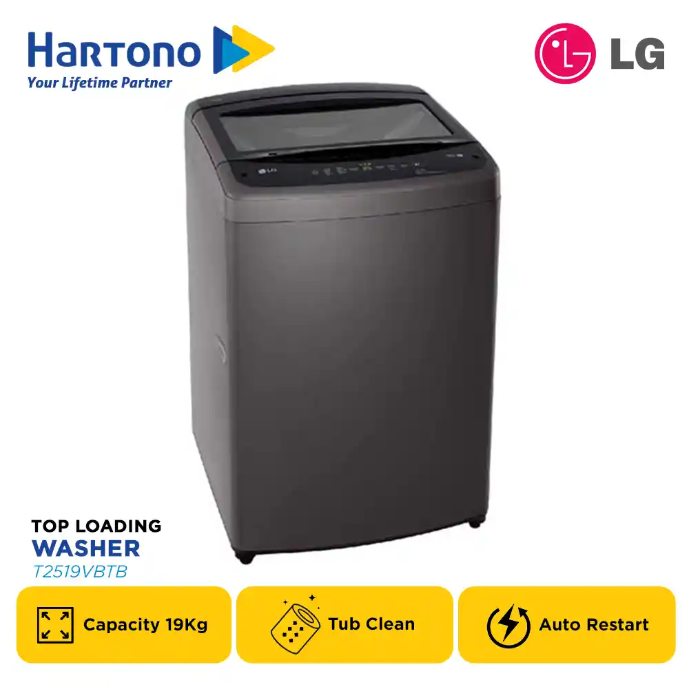 LG MESIN CUCI 1 TABUNG TOP LOAD WASHER T2519VBTB