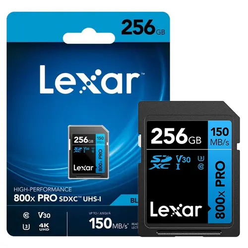 LEXAR HIGH PERFORMANCE 800x PRO 256GB SDHC/SDXC