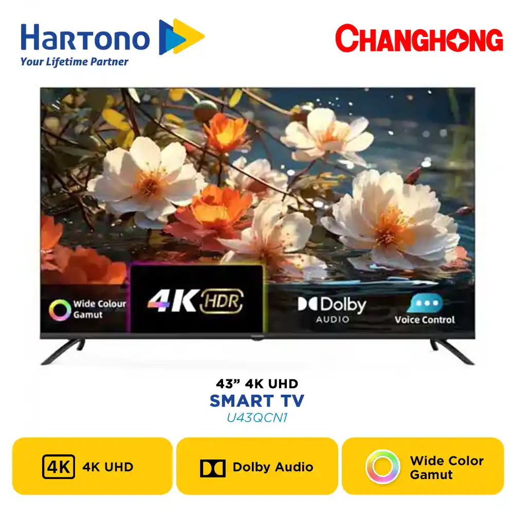 CHANGHONG 43 Inch QLED 4K UHD GOOGLE SMART TV U43QCN1