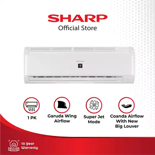 SHARP 1 PK AC SPLIT AIR CONDITIONER STANDARD ION PLASMACLUSTER AHAP9BMY2