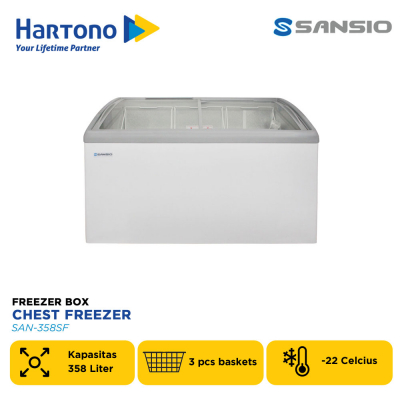 SANSIO SLIDING DOOR CHEST FREEZER SAN-358SF