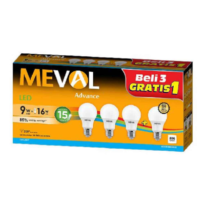 MEVAL 3+1 LED BULB 9W AB4-09A