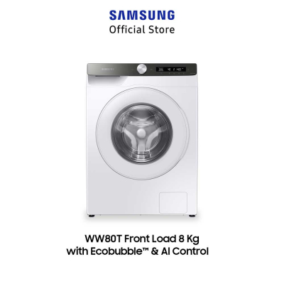Samsung Mesin Cuci Front Loading 8 Kg dengan Ecobubble, AI Control, Steam - WW80T504DTT/SE