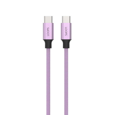 LOOPS KABEL DATA / KABEL CHARGER TYPE C TO TYPE C CABLE 1.2M PRO LILAC