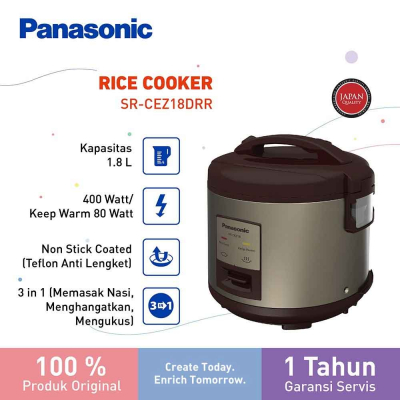 PANASONIC RICE COOKER SR-CEZ18 DEEP RED