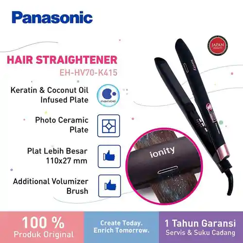 PANASONIC CATOKAN RAMBUT HAIR STRAIGHTENER EH-HV70-K415
