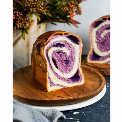 Sweet Purple Potato Sourdough Shokupan