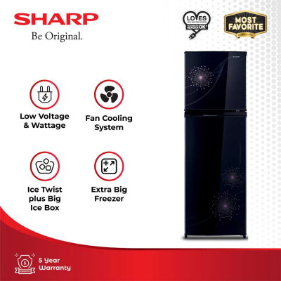 SHARP KULKAS 2 PINTU KECIL SMALL 2 DOOR REFRIGERATOR PINK SJ317MGDP