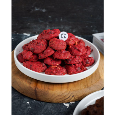 Red velvet choco chips pecan & walnuts Cookies