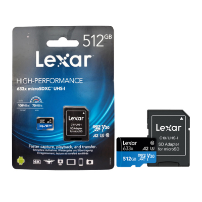 LEXAR MICROSD CARD SDXC 512GB LSDMI512GBBAP633A