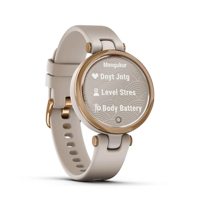 GARMIN SMART WATCH LILY ROSEGOLD LIGHTSAND SILICONE