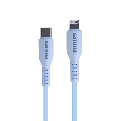 PHILIPS KABEL DATA / KABEL CHARGER USB-C TO LIGHTNING BLUE DLC8631V