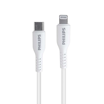PHILIPS KABEL DATA / KABEL CHARGER USB-C TO LIGHTNING WHITE DLC8631W