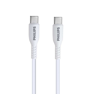 PHILIPS KABEL DATA / KABEL CHARGER USB-C TO USB-C WHITE DLC9102B