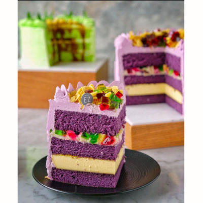 Ube Halo-Halo Cake