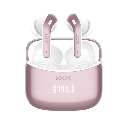 LOOPS PERSONAL TRUE WIRELESS EARPHONE LED TWS X03 ROSE GOLD