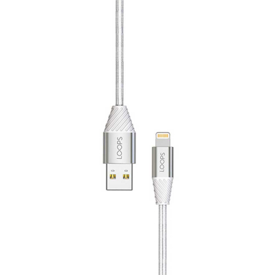 LOOPS KABEL DATA / KABEL CHARGER COLOR CABLE LIGHTNING 1M WHITE